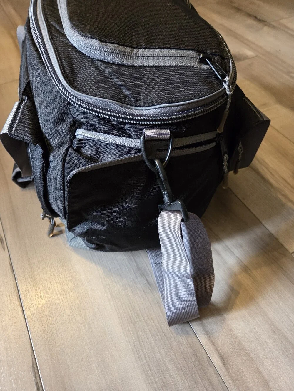 L.L. Bean Black and Gray Crossbody Messenger Bag